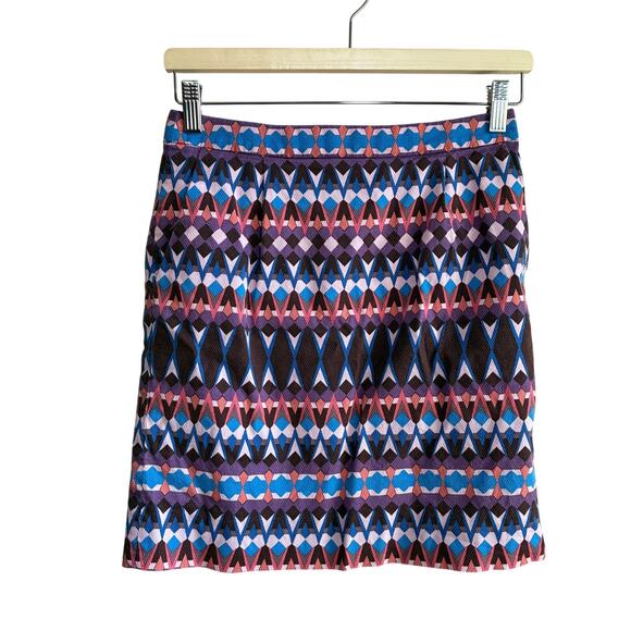J. Crew Dresses & Skirts - J.Crew cotton aztec miniskirt pencil pockets women's size 00 business casual